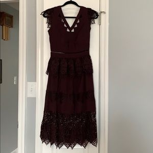 Plum Dress w. Cutouts